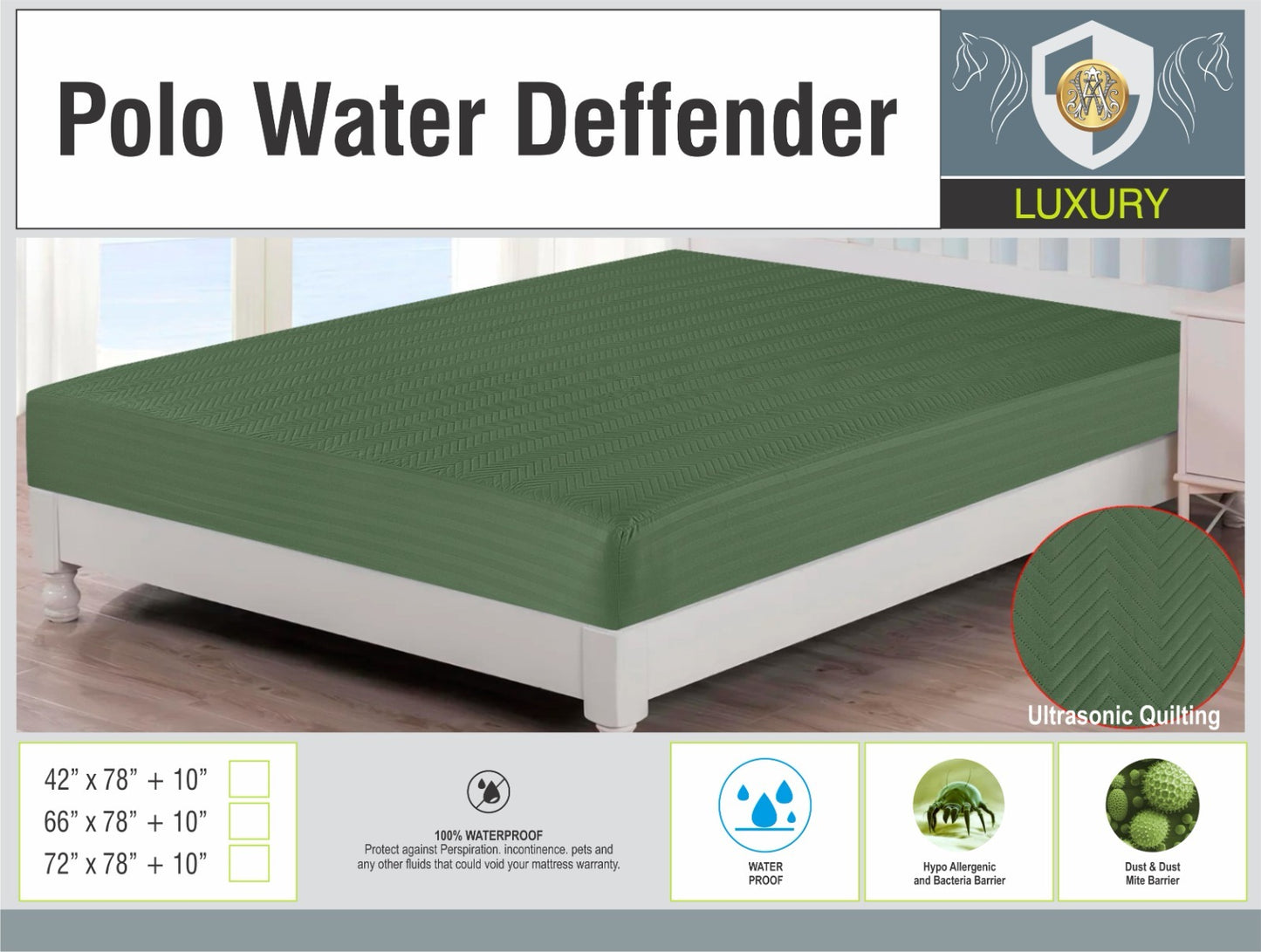 Premium Polo Cotton Waterproof Bedsheet – King Size