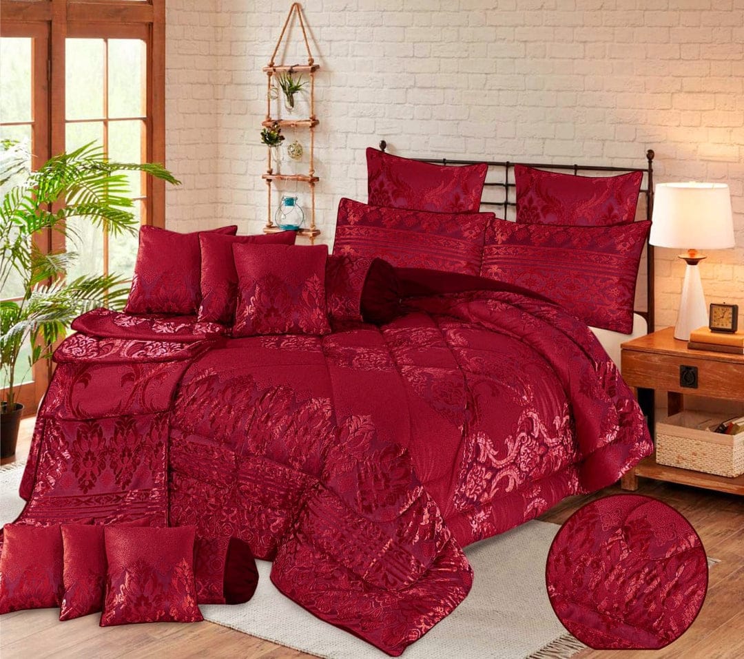 Palachi Bedsheet Complete Set 9 Pcs – Luxury Velvet Touch | Premium Bedding Set