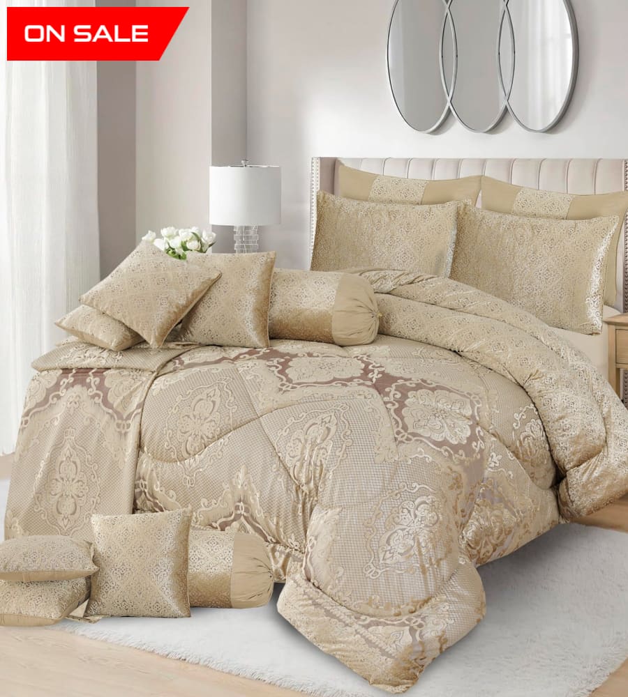 Palachi Bedsheet Complete Set 9 Pcs – Luxury Velvet Touch | Premium Bedding Set