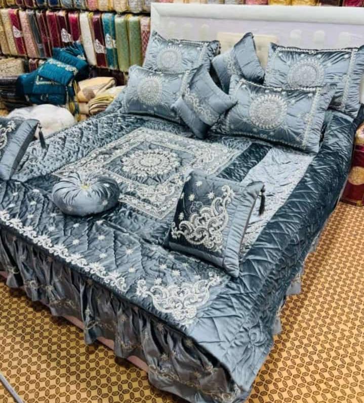 Luxury Set Cut Dana Velvet Complete Set (9 Pcs) | Premium Embroidered Velvet Suit Set