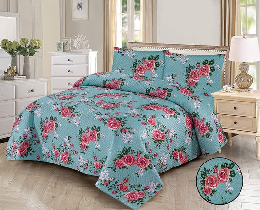 HK Fabrics 6-Piece Quilted Bedspread Set – King Size