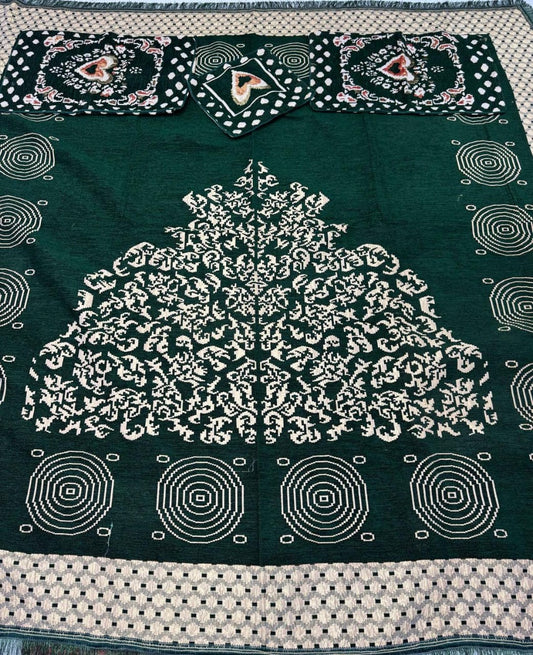 Luxury Jacquard Velvet Bedsheet King Size