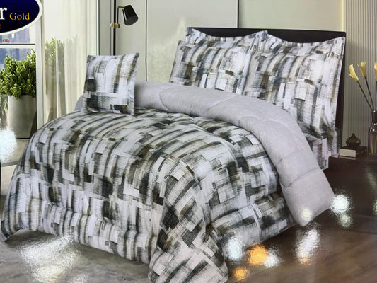 Luxury Micro Cotton Quilted Bed Set – 1 Spread, 2 Sheets, 2 Pillow Covers & Cushion