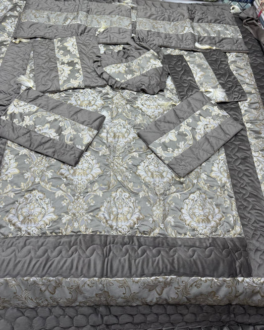 Shingai Velvet H Complete Bedding Set – 9 Piece Luxury Comforter Set